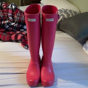 Hunter Vibrant Pink Tall Boots